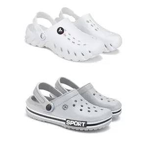 DRACKFOOT Men's Sandals Clogs| Lightweight Wear| Stylish & Easy to Wear For Men'S GRT-SAN-(2-COMBO)-3145-3016-6