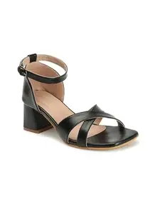 iconics Women Fashion Sandal,Black,UK-5