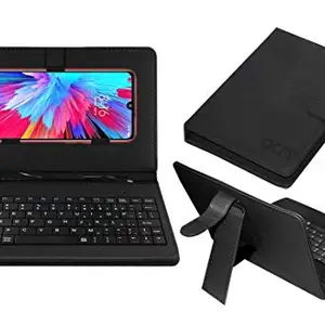 ACM Keyboard Case Compatible with Mi Redmi Note 7S Mobile Flip Cover Stand Plug & Play Device for Study & Gaming Black