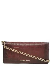 Satya Paul Wine Plum Leather Wallet for Women