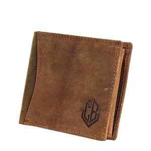 LEATHERBOND Men's TAN Brown Hunter Leather Wallet (RFID Protected)