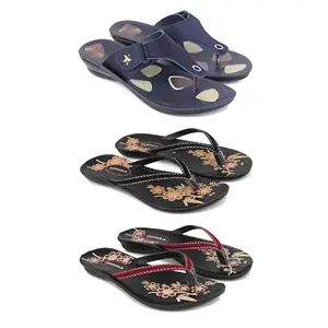 Trendy Open-Toe Sandals for Women – Soft Padded Footbed, Summer Wear | (COMBO-3)-1973-O20-O18-5