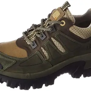 Woodland Men's Olive Green Leather Casual Shoes-7 UK (41 EU) (OGCC 4373122)