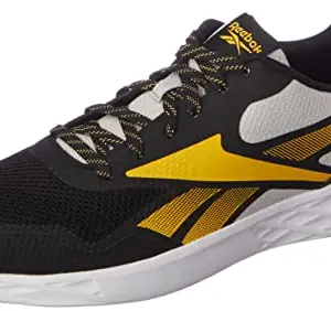 Reebok Men Synthetic/Textile Smart Trek M Running Shoes Black/LGH Solid Grey/Solar Gold UK-11