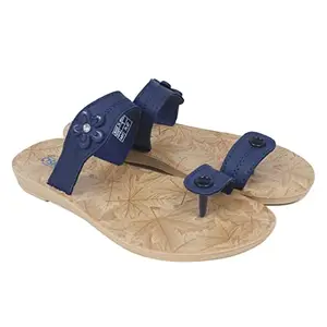 ASIAN Women's Stylish Lightweight Flip-Flop & Slipper for Women's & Girl's Blue,UK 5