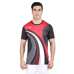 YONEX 1795 Polyester Badminton Choice of Champion Series T-Shirt, (Jet Black, Medium)