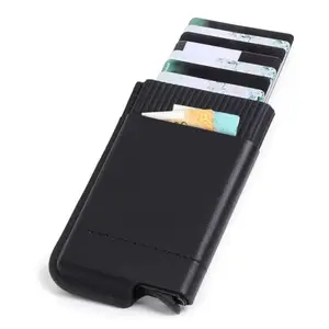 Stealodeal Balck Automatic Pop-Up RFID Protection ATM/Credit/Debit Card Holder for Men & Women