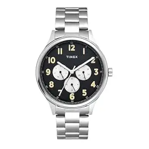 TIMEX Analog Watch for Men with Round Dial & Water Resistant Man's Wrist Watches