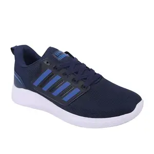 Sandox Men Running Shoes, Lace up, Lightweight, Casual Shoes for Sports, Ideal for Outdoor, Walking & Casual Wear (RE-FIGHTER-02 NAVYSKY_7) Blue