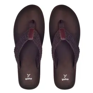 YOHO Bubbles 2.0 Slippers for Men | Orthopaedic Sole| Lightweight | Brown - UK 7