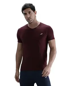 CROCODILE Men Solid Sport Fit T Shirt | Round Neck | Short Sleeve | Regular Length | Basic Casual Pull On Topwear