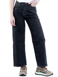 Jaipur House Classic Carbon Black Straight Flared-fit Women Jeans-WJS-0028-32