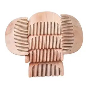 Eco Gree Wood Fine Tooth Hair Comb Anti-Static Hair Care Handmade Gift For Women and Men Random Style (Pack Of 6)