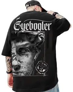 Noble Monk Loose Fit Back Printed Round Neck T-Shirt for Men