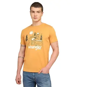 Wrangler Men's Solid Regular Fit Shirt (WMTS006310_Yellow