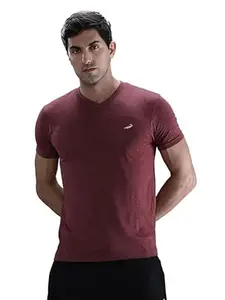 CROCODILE Men Solid Sport Fit T Shirt | Round Neck | Short Sleeve | Regular Length | Basic Casual Pull On Topwear