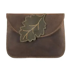Hide & Drink, Leather Leaves Card Wallet/Pouch/Coin & Cash Organizer/Cable Holder/Phone Case/Accessories, Handmade Includes 101 Year Warranty :: Bourbon Brown