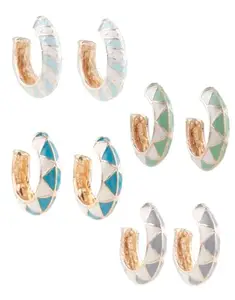 ANURADHA PLUS® Oxidized Silver Colour Traditional Drop Shape Fancy Earrings Set For Women | Silver Earrings