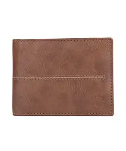 Urbano Fashion Men's Brown Casual, Formal Leather Wallet-3 Card Slots (wallet-0018-brown)