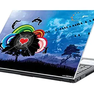 Namaste Home Namaste Home 14 inch Laptop Skin - Heart Playing - Laptop Sticker - HD Quality (Eco Matte Vinyl, 14 inch, Multicolor)