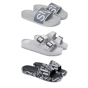 DRACKFOOT Men's Sandals | Lightweight Wear| Stylish & Easy to Wear For Men'S GR-SAN-(3-COMBO)-1589-3114-3103-6