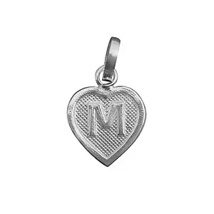 OM POOJA SHOP M Letter Pendant in Pure Silver