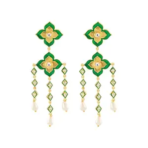 Teejh Tera Fitoor Green Truck Art Earrings