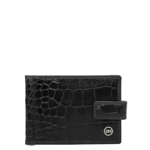 Da Milano Leather Money Clip - Black (10004D)
