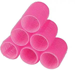 KNAFS COLLECTIONS KNAFS Hair Rollers Curlers (2.5x 6 cm, Multi Colour) -6 Pieces