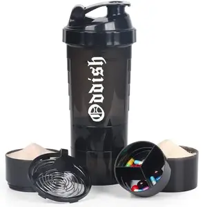 ODDISH; way to fitness ODDISH Stainless Shaker - 750 ML | Premium Stainless Steel | 100% Leakproof | Wide Mouth, Lightweight and Easy to Carry Steel Shaker with Volume Markings, Gym Bottle, Workout Bottle (Silver)