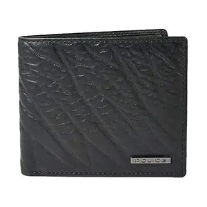 Police RFID Protected Original Leather Wallets for Men Gents Purse for Men Ideal Gift - Black