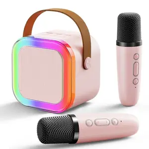 Niskite Mini Karaoke Machine for Kids: Portable Singing Machine with 2 Wireless Microphones for Girls - Popular Birthday Gifts Ideas