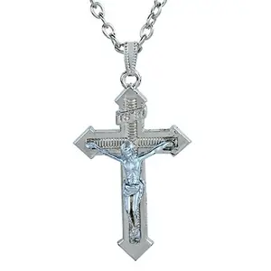 Memoir 316L Stainless Steel 3D Jesus Christ Crucifix Cross locket chain Pendant Necklace,for Men and Women