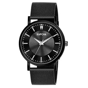Versatile Stylish Mens Mesh Chain Strap Watch Round Dial Shape, Sleek Design, Reliable Quartz Movement Adjustable Strap for Both Casual and Formal Wear