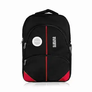 MISHAL ENTERPRISES Casual Backpack 2 Main Compartments, Bottle Pocket, Front Pocket, Padded Shoulder Strap School bag for travel Organizer Boys Laptop Backpack for College Gift Men & Women (BLACK)