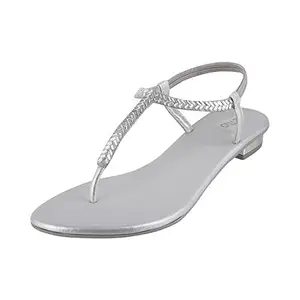 Metro Silver Fashion Sandals - 5 UK (38 EU) (35-3128)