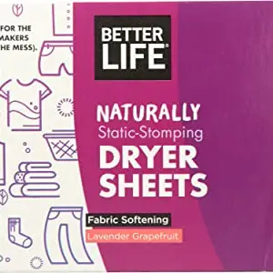 Better Life Natural Dryer Sheets, Lavender Grapefruit, 80 ct Pack of 1