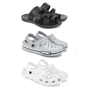 Men's Sandals | Lightweight Wear| Stylish & Easy to Wear For Men's PCV-SAN-(COMBO-3)-3152-3016-3057-9