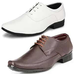 Graceful Trendy Formal Shoes/Party Shoes/ 2 Shoes Combo with Free 2 Belt for Men and Boys (BAZAAR10339_PV-LNG-1005) Multicolor