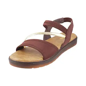Mochi Women's Tan Outdoor Sandals-4 UK (37 EU) (33-379)