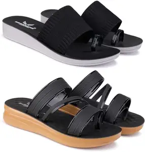 BERSACHE Extra Soft Classic Casual Slippers for Women with Regular wear | Ultra Soft & Flexibility Technology | HT-Slip(Com)-6151-6160 Multicolor