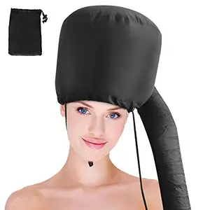 Detbext Bonnet Hood Hairdryer Attachment - Upgraded Hair Dryer Bonnet with Chin Strap and Longer Extended Hose More Easy to Enjoy Styling, Curling and Hair Deep Conditioning, Free Carrying Case Hooded Dryer.