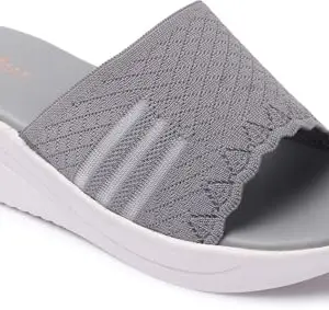 Picktoes PT-102 Women's Grey Synthetic Leather Casual Heel Sandal