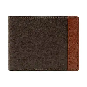 LOUIS STITCH Mens Bistre Brown Italian Saffiano Leather Wallet RFID Blocking Slim Card Holder Multiple Slots Handcrafted Premium Wallets for Men Boys (LSWL-SF-FS-BB)