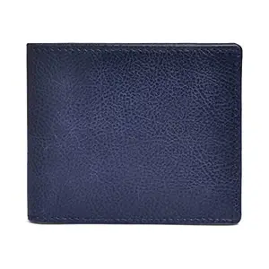 Belwaba Genuine Leather Colorblock(Navy Blue/Brown) Bi-fold Men's Wallet