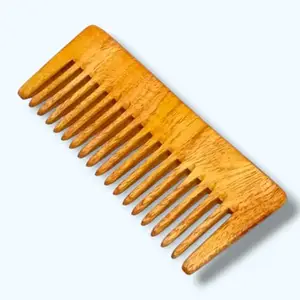 Neem Wooden Comb Women - Soaked In 13 Herbs, Neem & Sesame Oil For Multi-Actions, Hair Care, Frizz Control & Shine,Suited For All Hair Types | Pack of 3