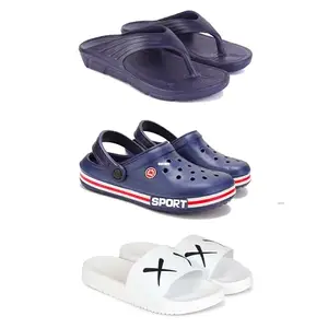 DRACKFOOT Men's Sandals | Lightweight Wear| Stylish & Easy to Wear For Men'S GR-SAN-(3-COMBO)-3153-3015-3029-6