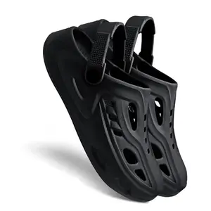 Clogs for Men | EVA Lite Trendy Lightweight | Waterproof l Comfortable l Cushioned- Black, UK 10