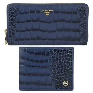Da Milano Premium Gift Set for Men & for Women | Men & Women Wallet Combo | Blue (0004-30)