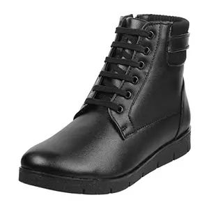 Mochi Women Black Leather Ankle Boot UK/6 EU/39 (31-96)